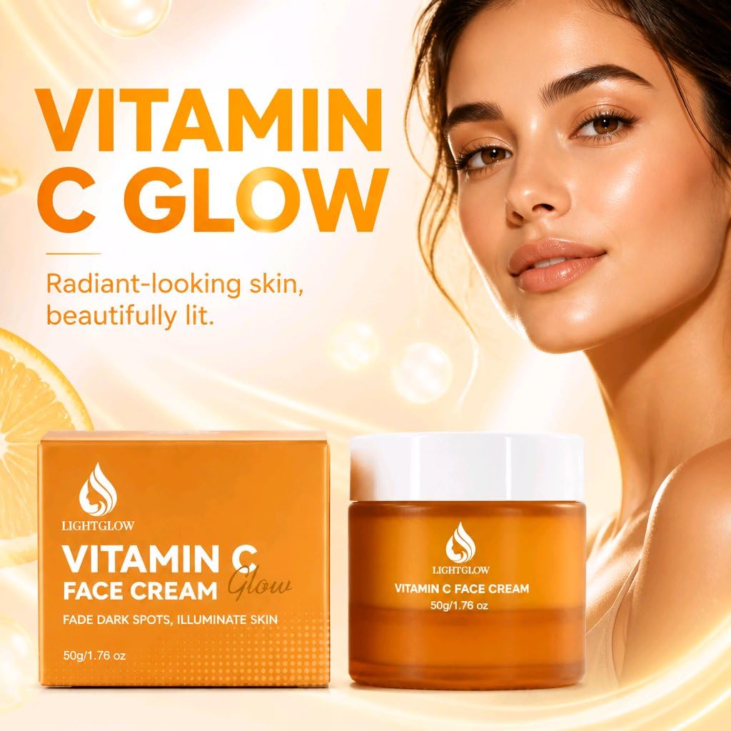 LIGHTGLOW Vitamin C Face Cream — Dark Spot & Glow, 1.76 oz