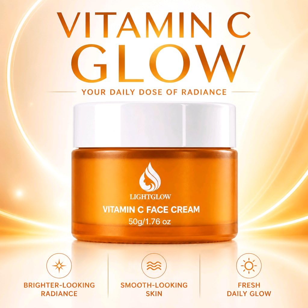 LIGHTGLOW Vitamin C Face Cream — Dark Spot & Glow, 1.76 oz