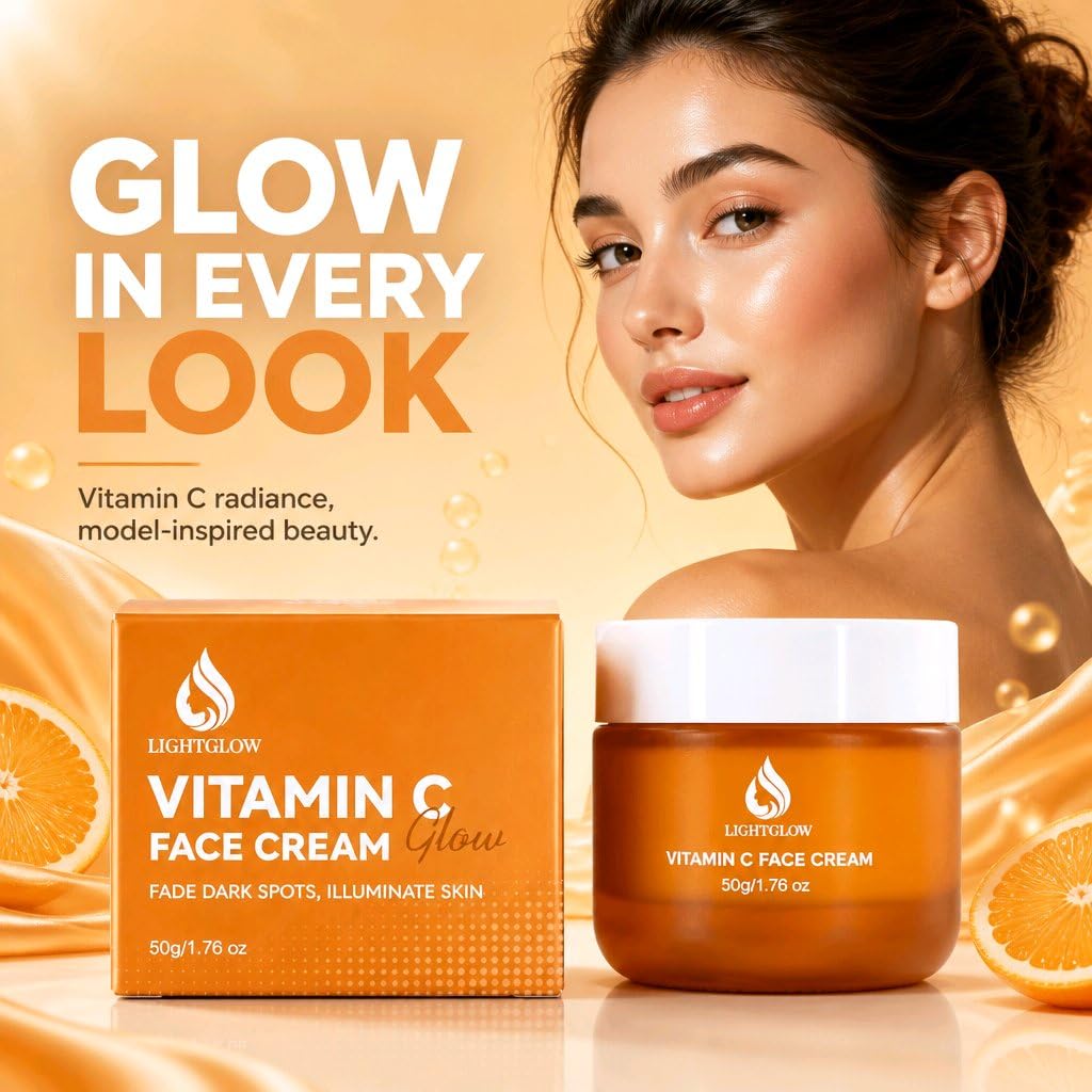 LIGHTGLOW Vitamin C Face Cream — Dark Spot & Glow, 1.76 oz