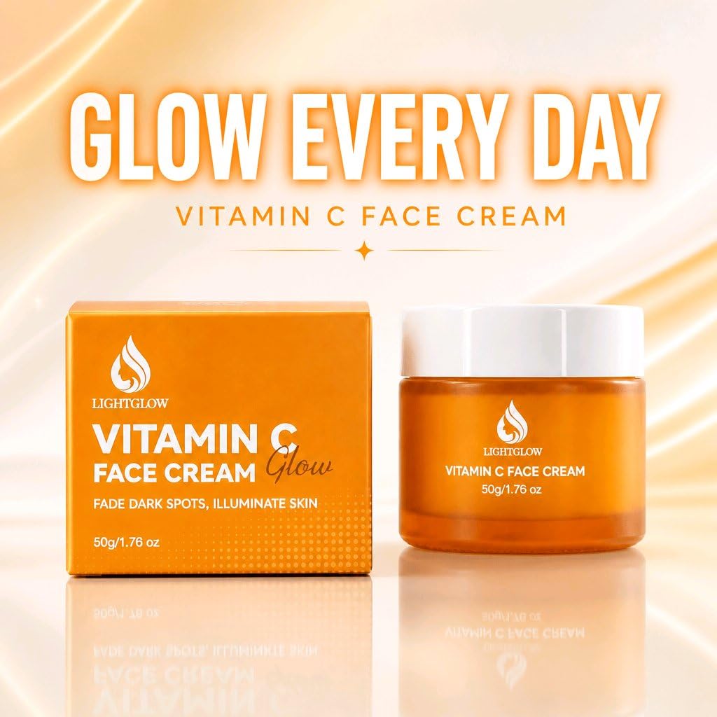 LIGHTGLOW Vitamin C Face Cream — Dark Spot & Glow, 1.76 oz