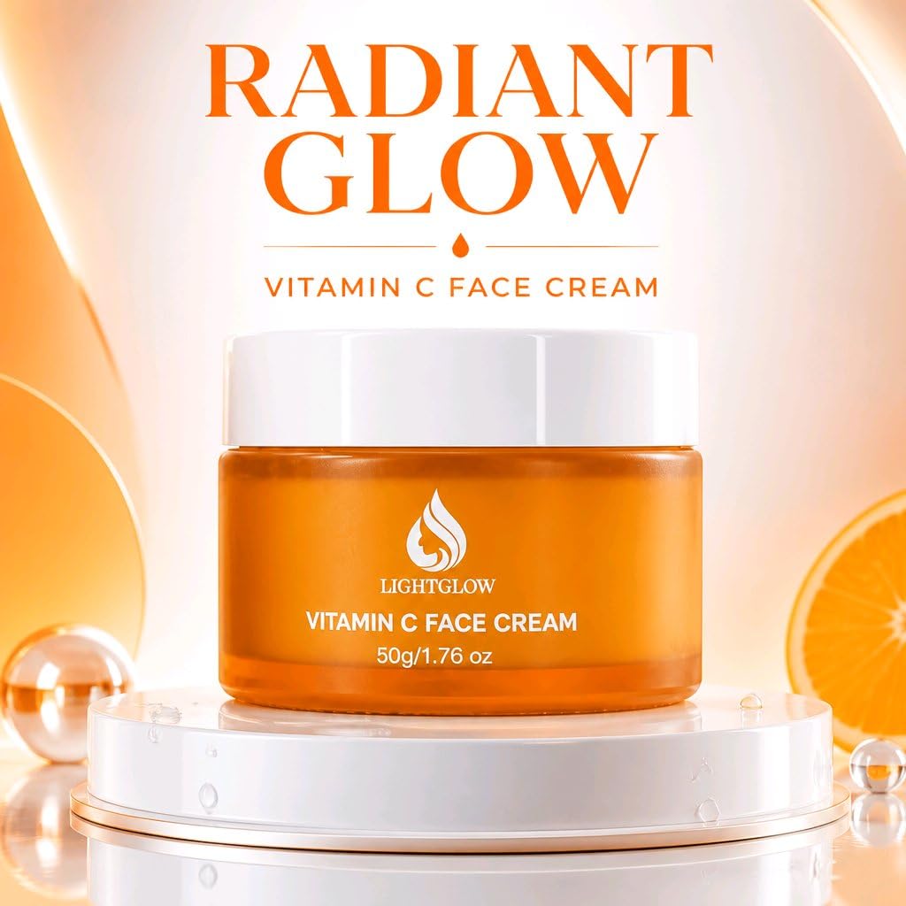 LIGHTGLOW Vitamin C Face Cream — Dark Spot & Glow, 1.76 oz