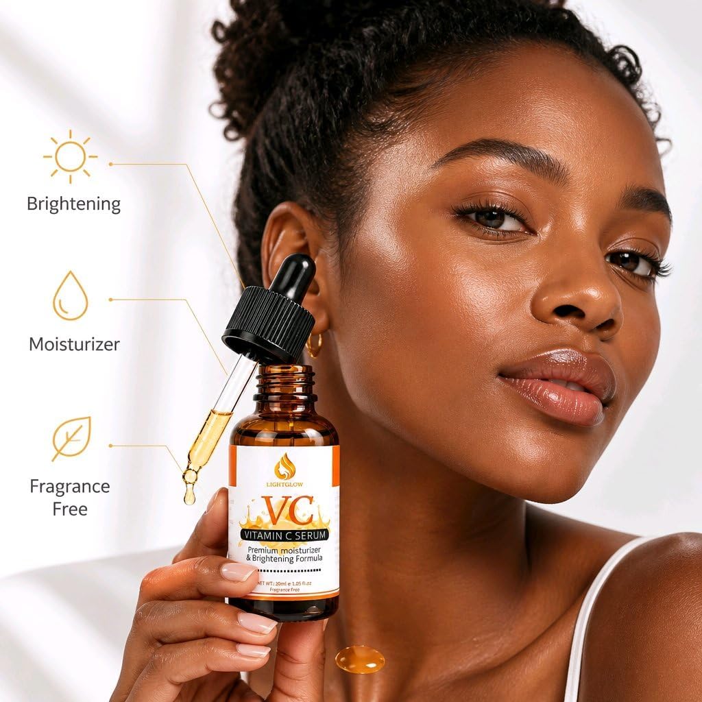 LIGHTGLOW Vitamin C Serum — Brightening & Anti-Aging, 1 fl oz