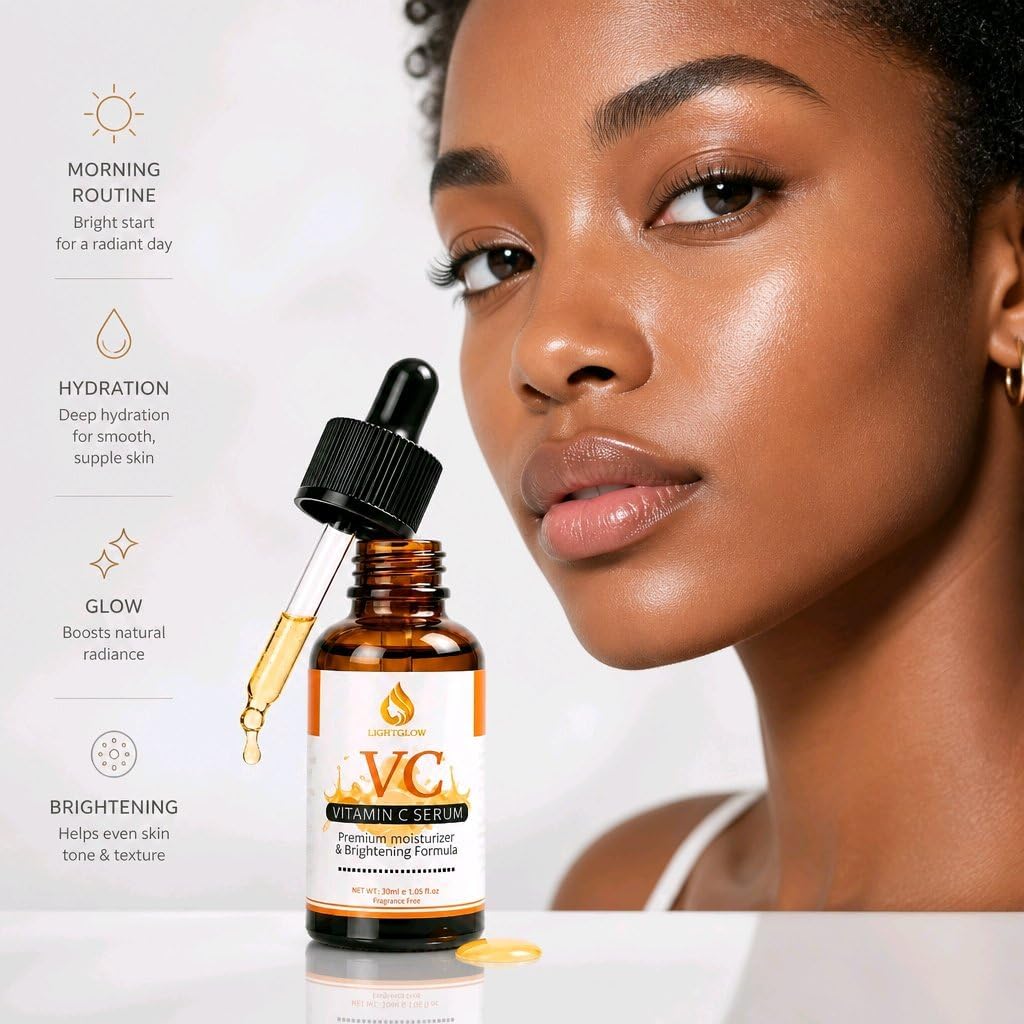LIGHTGLOW Vitamin C Serum — Brightening & Anti-Aging, 1 fl oz